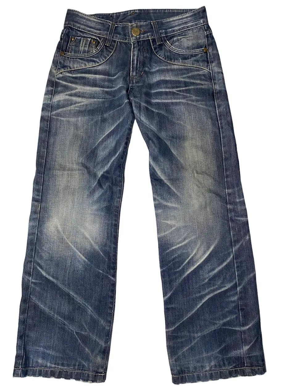 Japanese Brand Authentic Flared Seawash Straight Cut Jeans Denim Size US 32 / EU 48 - 1 Thumbnail