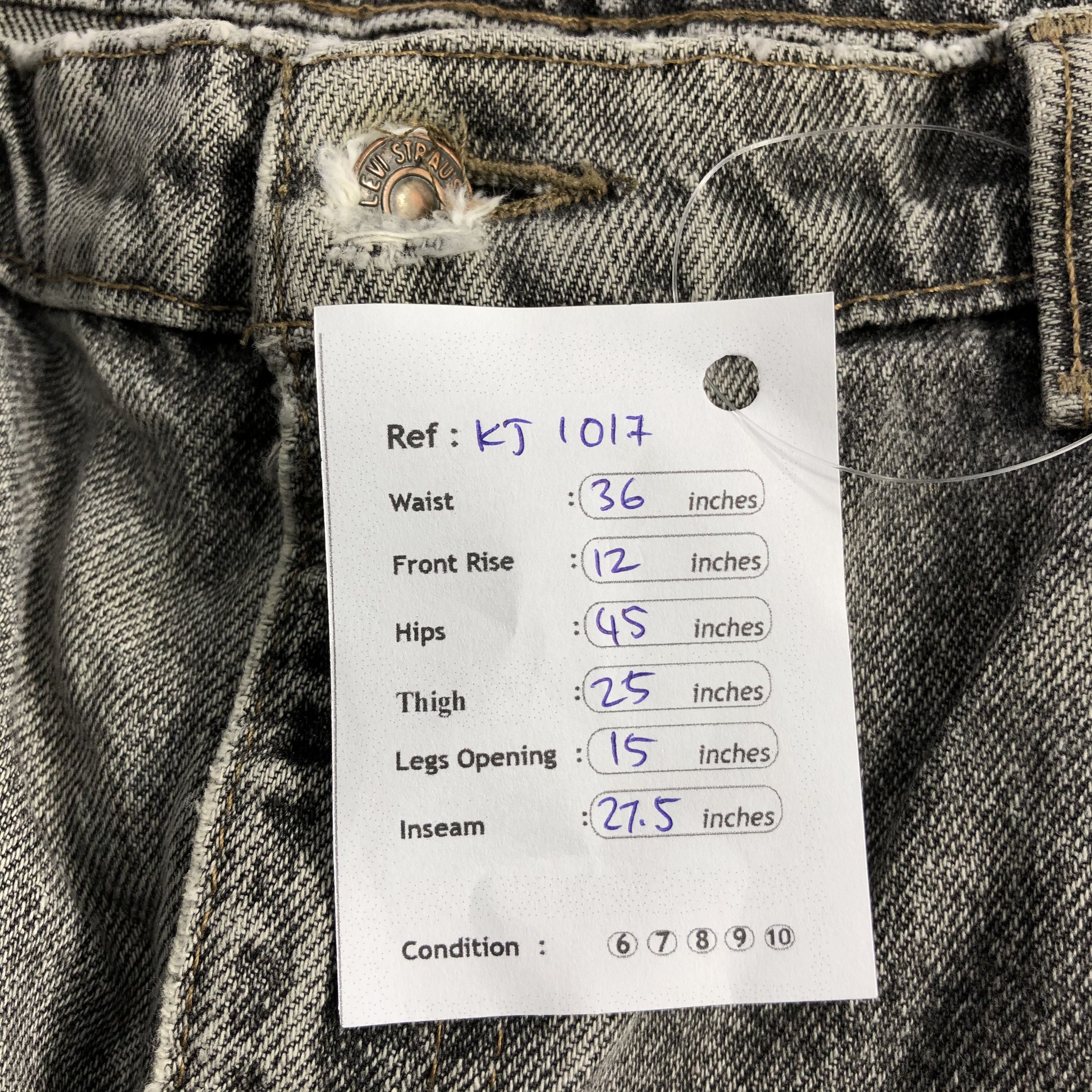 Levi's Vintage 90s Levis 631 Jeans Faded Gray Denim KJ1017 Size US 36 / EU 52 - 15 Thumbnail