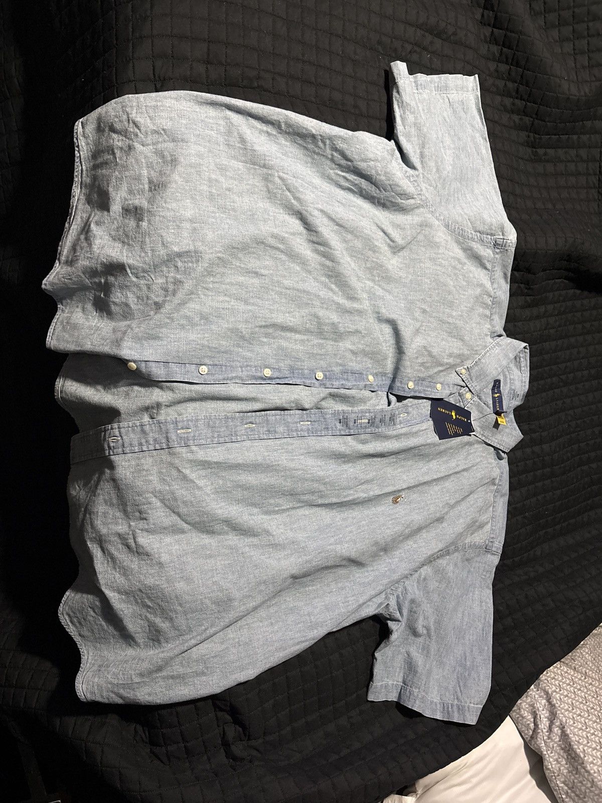 Polo Ralph Lauren Vintage denim short sleeve Polo Size US XXL / EU 58 / 5 - 1 Thumbnail