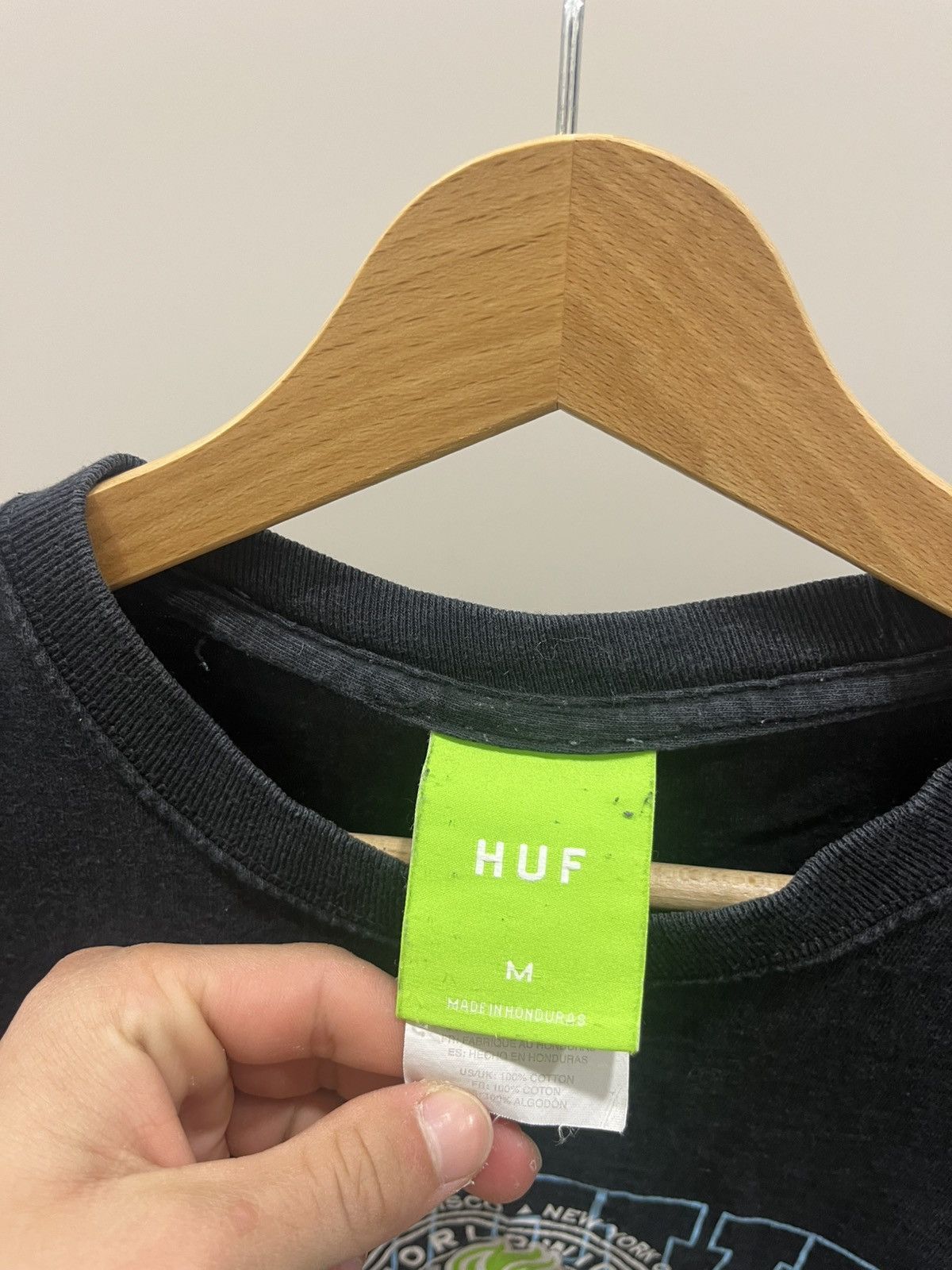 Huf Vintage Y2K Streetwear Huf T-shirt Black Size M Size US M / EU 48-50 / 2 - 4 Thumbnail