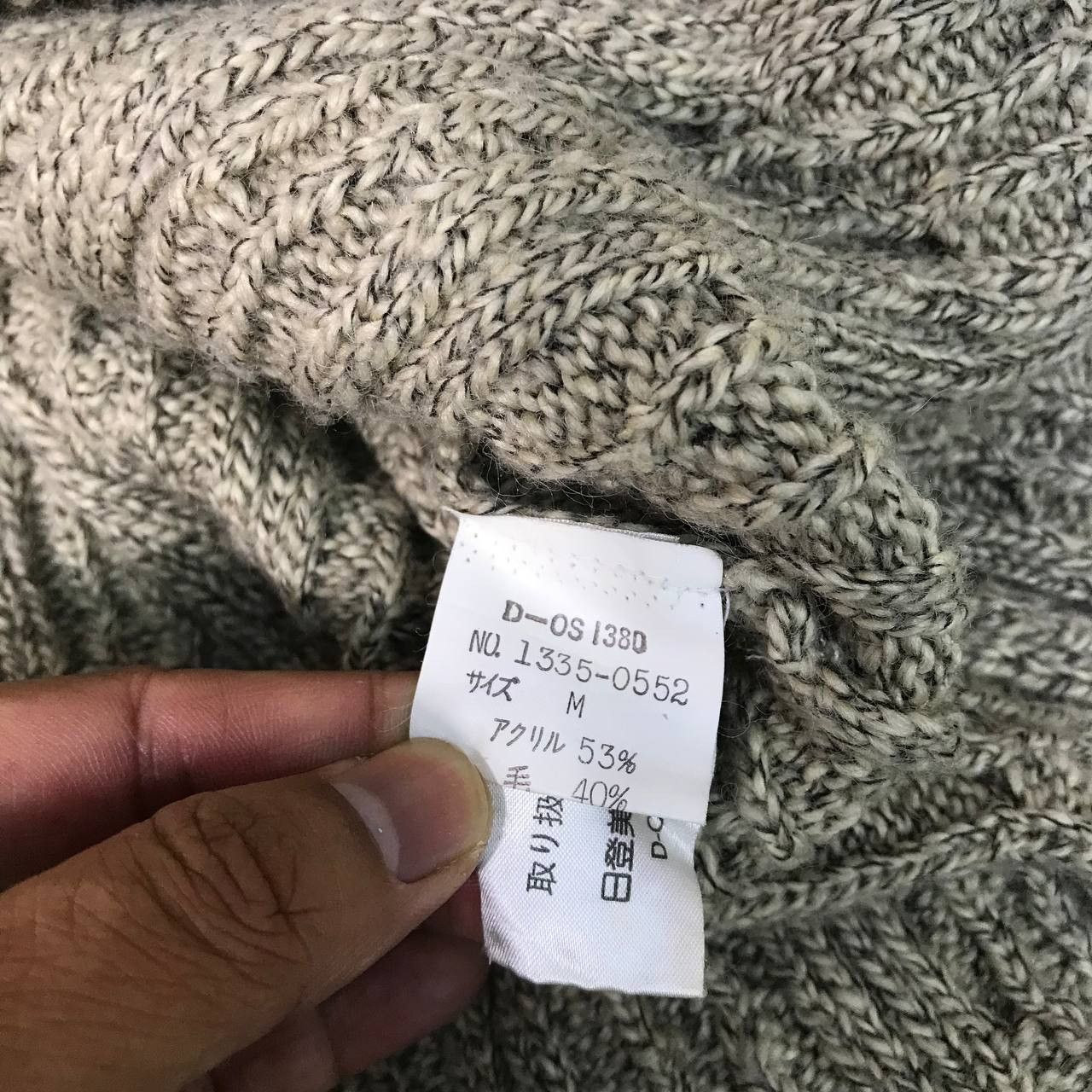 Aran Isles Knitwear VINTAGE MR.JUNKO KONSHINO FOR MEN KURT COBAIN STYLE Size US M / EU 48-50 / 2 - 7 Thumbnail