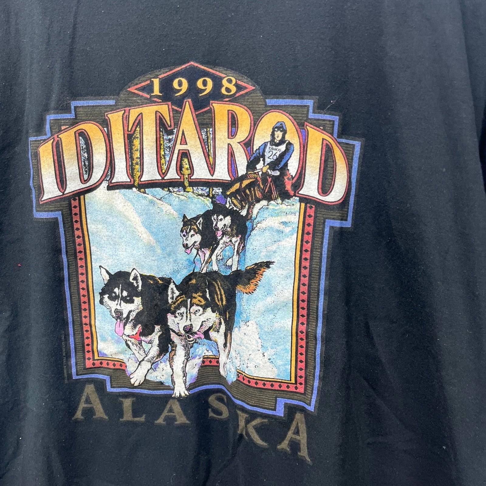 Jerzees Vintage 90s Alaska Nature Husky Sled T-Shirt 2XL Size US XXL / EU 58 / 5 - 3 Thumbnail