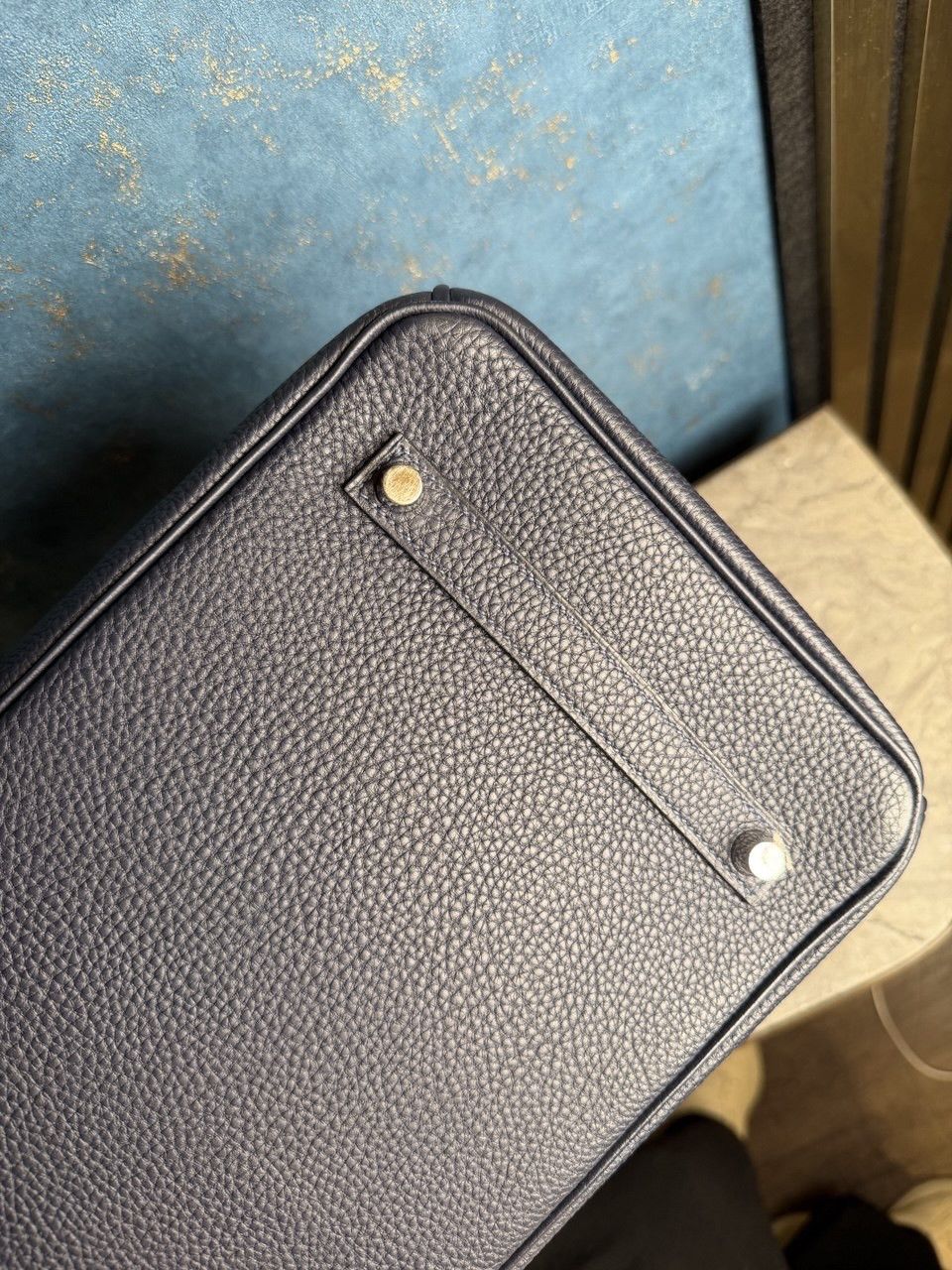 Hermes Hermès Birkin 35 Bleu Nuit Togo Palladium Hardware Size ONE SIZE - 11 Thumbnail
