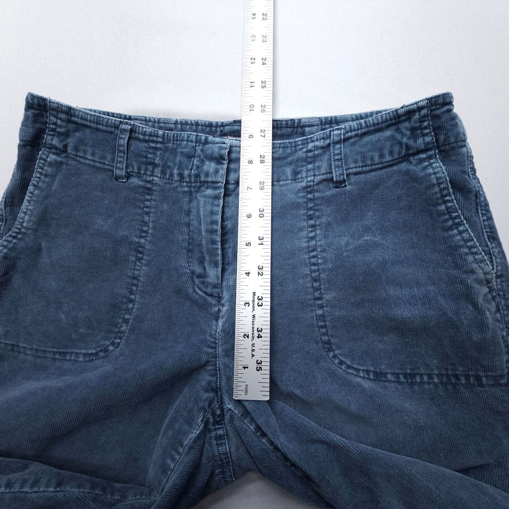 J. Jill J. Jill Chino Pants Womens 30 x 30 Blue Mid Rise Stretch Casual Regular Cotton Blend Straight Front Size 30" / US 8 / IT 44 - 6 Thumbnail