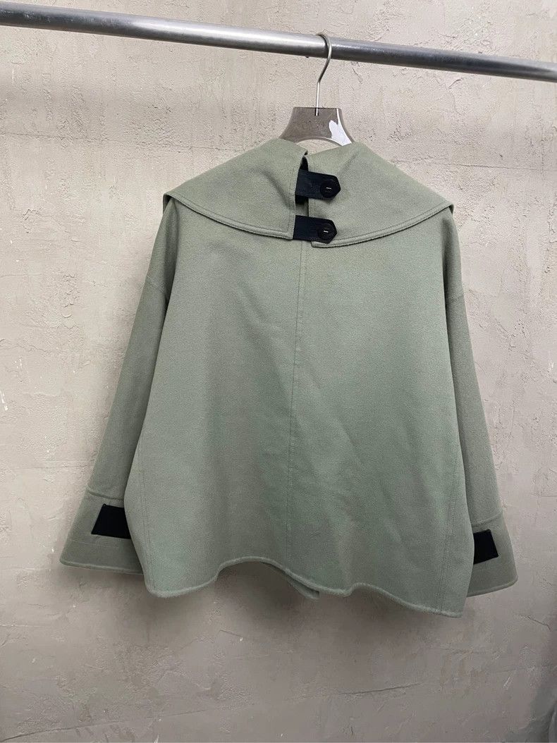 Loewe LOEWE Green collar double row button cashmere coat with be Size XXS / US 00 / IT 34 - 2 Thumbnail