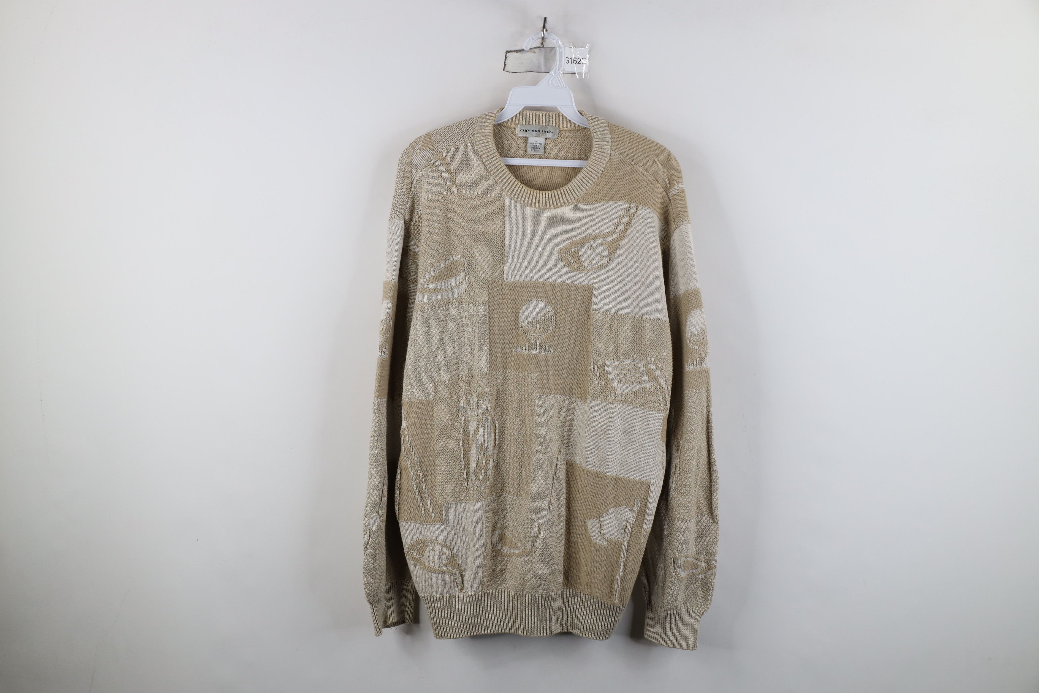Vintage Vintage 90s Streetwear Golf All Over Print Knit Sweater Size US L / EU 52-54 / 3 - 1 Thumbnail
