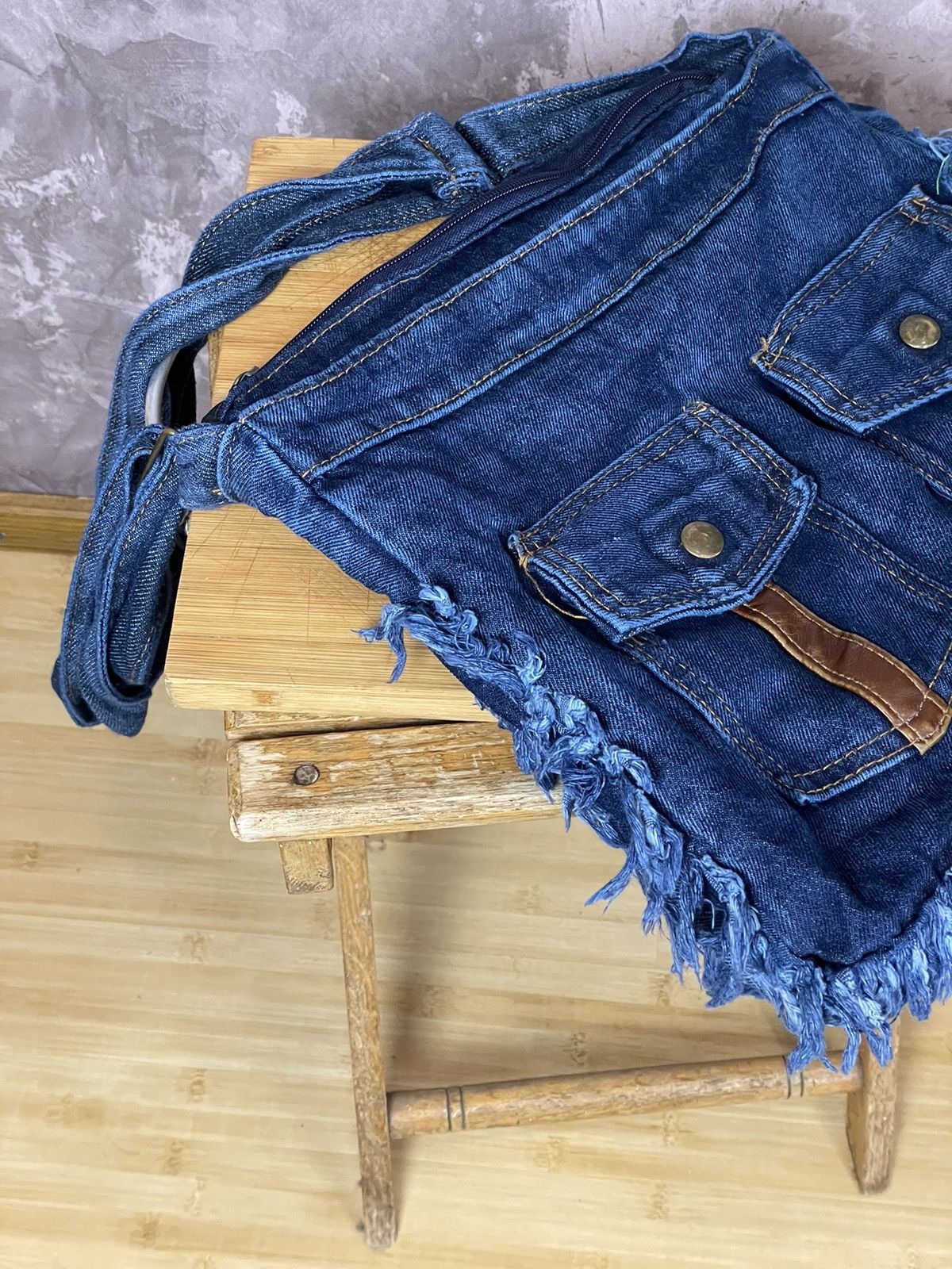Japanese Brand Vintage Shoulders Bag Avangard 90s Hippie Peace ☮️ Streetwear Size ONE SIZE - 4 Thumbnail