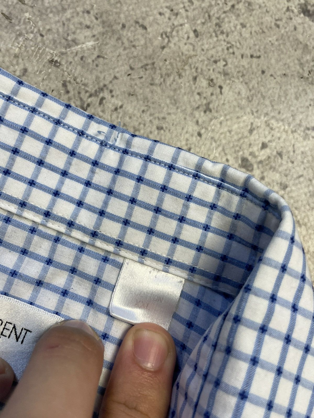 Yves Saint Laurent Vintage Yves Saint Laurent YSL Check Short Sleeve Shirt Size US XL / EU 56 / 4 - 5 Thumbnail