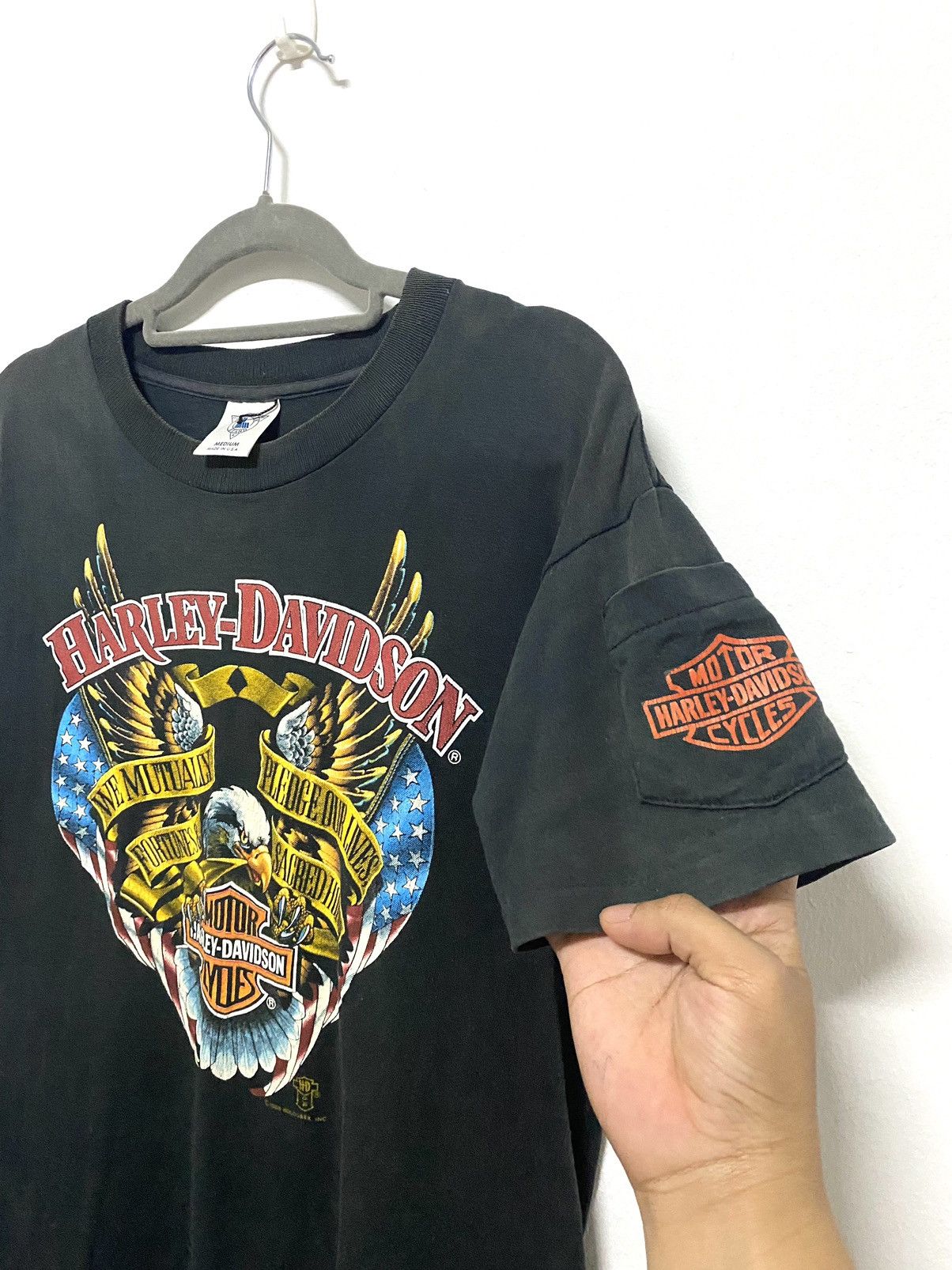 Harley Davidson × Vintage Vintage 1988 Harley Davidson Holoubek Pocket tees Size US M / EU 48-50 / 2 - 5 Thumbnail