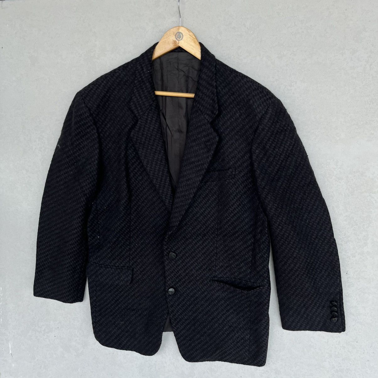 Other Vintage Black Pinstripe Blazer With A Classic Ft Size XL Size 44L - 2 Thumbnail