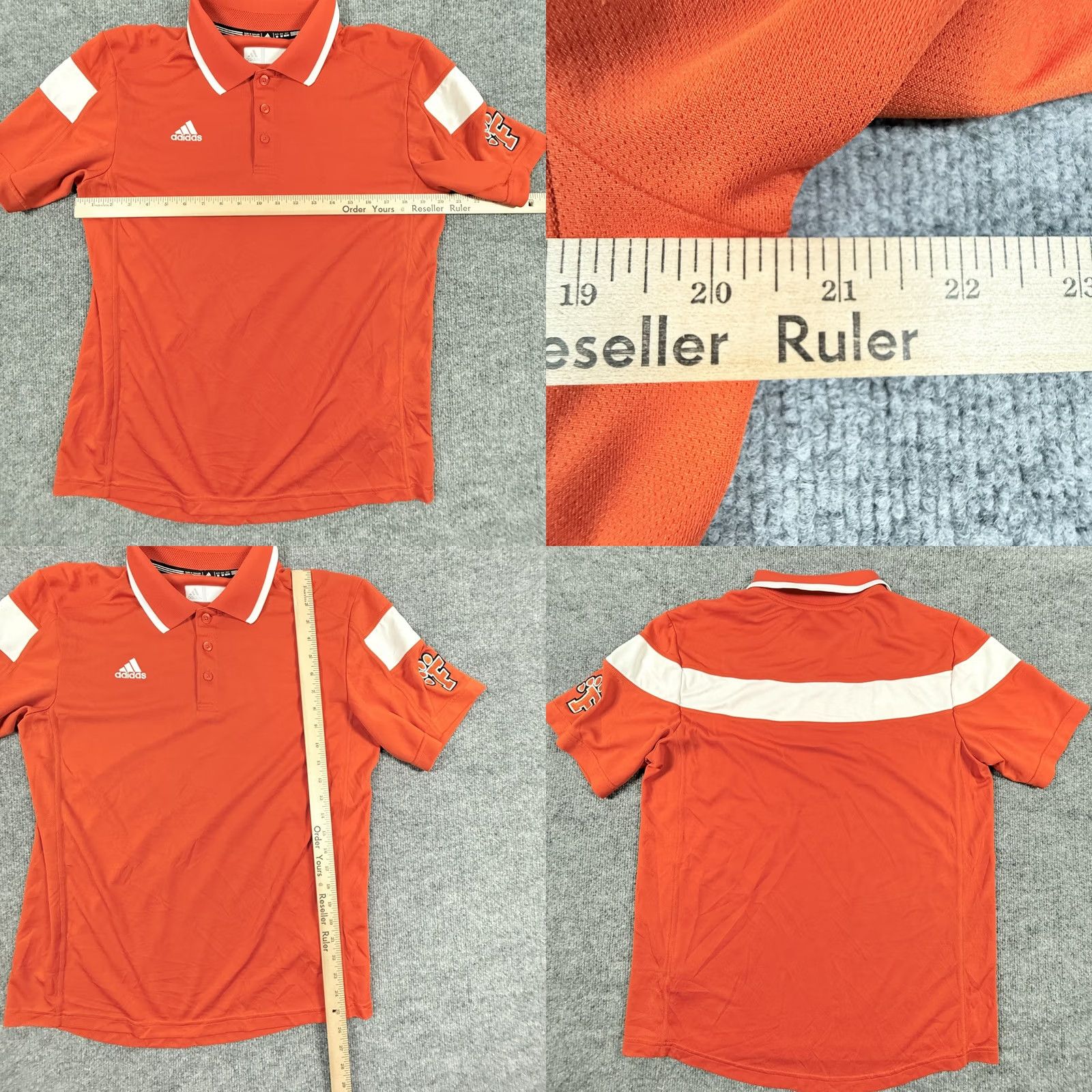 Adidas Adidas Polo Shirt Mens Medium Orange Climalite Athletic Performan Golf NCAA Tigers Size US M / EU 48-50 / 2 - 8 Thumbnail