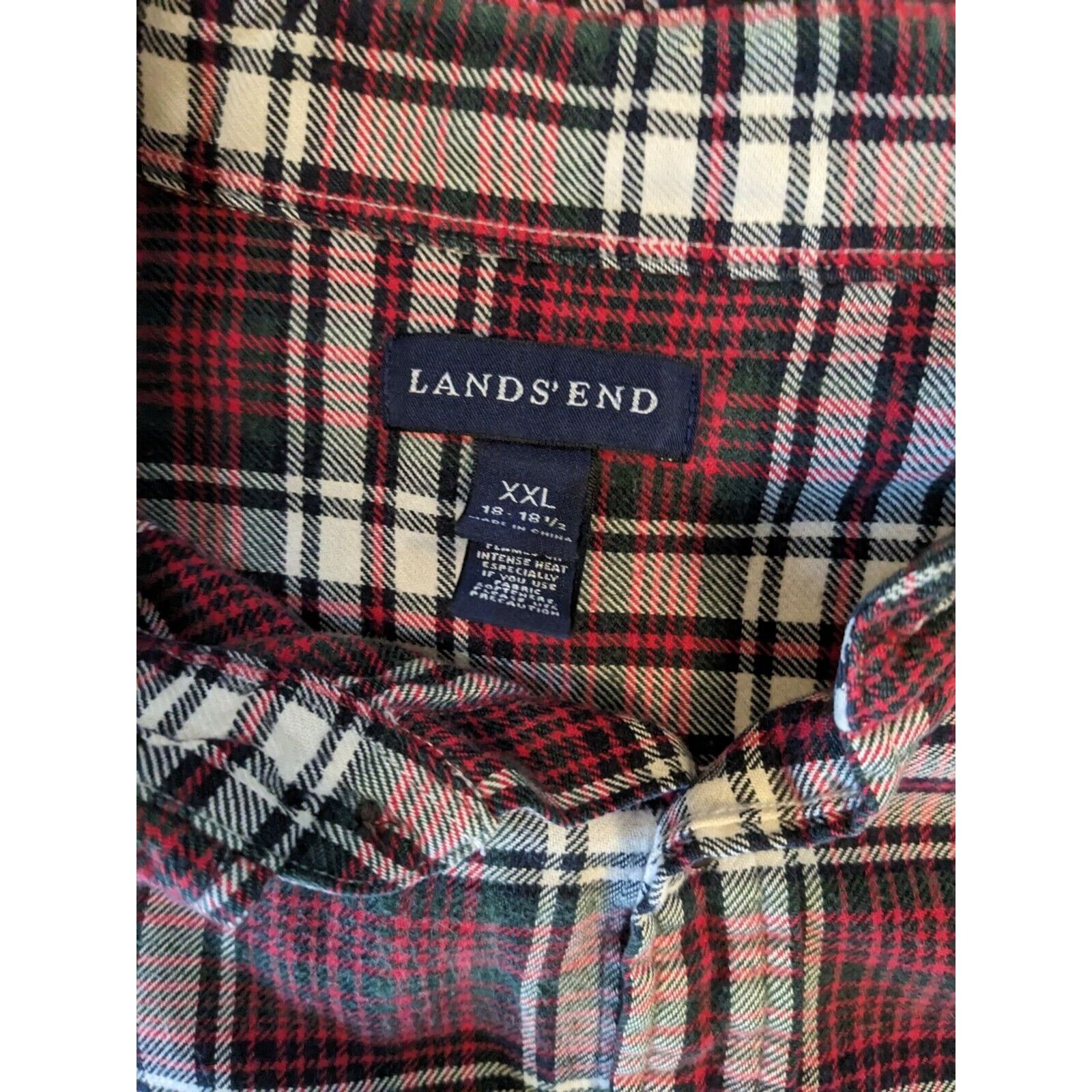 Lands' End Land's End Flannel Men's XXL Tartan Plaid Long Sleeve Grunge Size US XXL / EU 58 / 5 - 2 Thumbnail