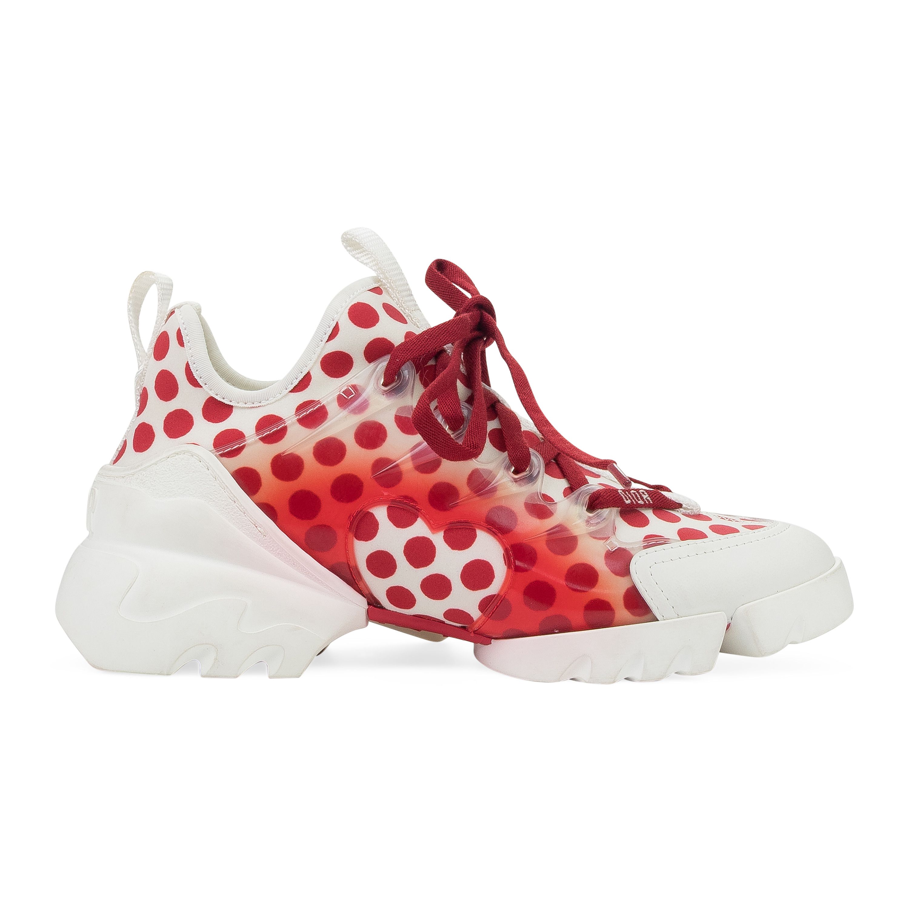 Dior Dior Red D-Connect Dioramour Lace Up Sneakers Size 34 Size US 4 / IT 34 - 1 Thumbnail