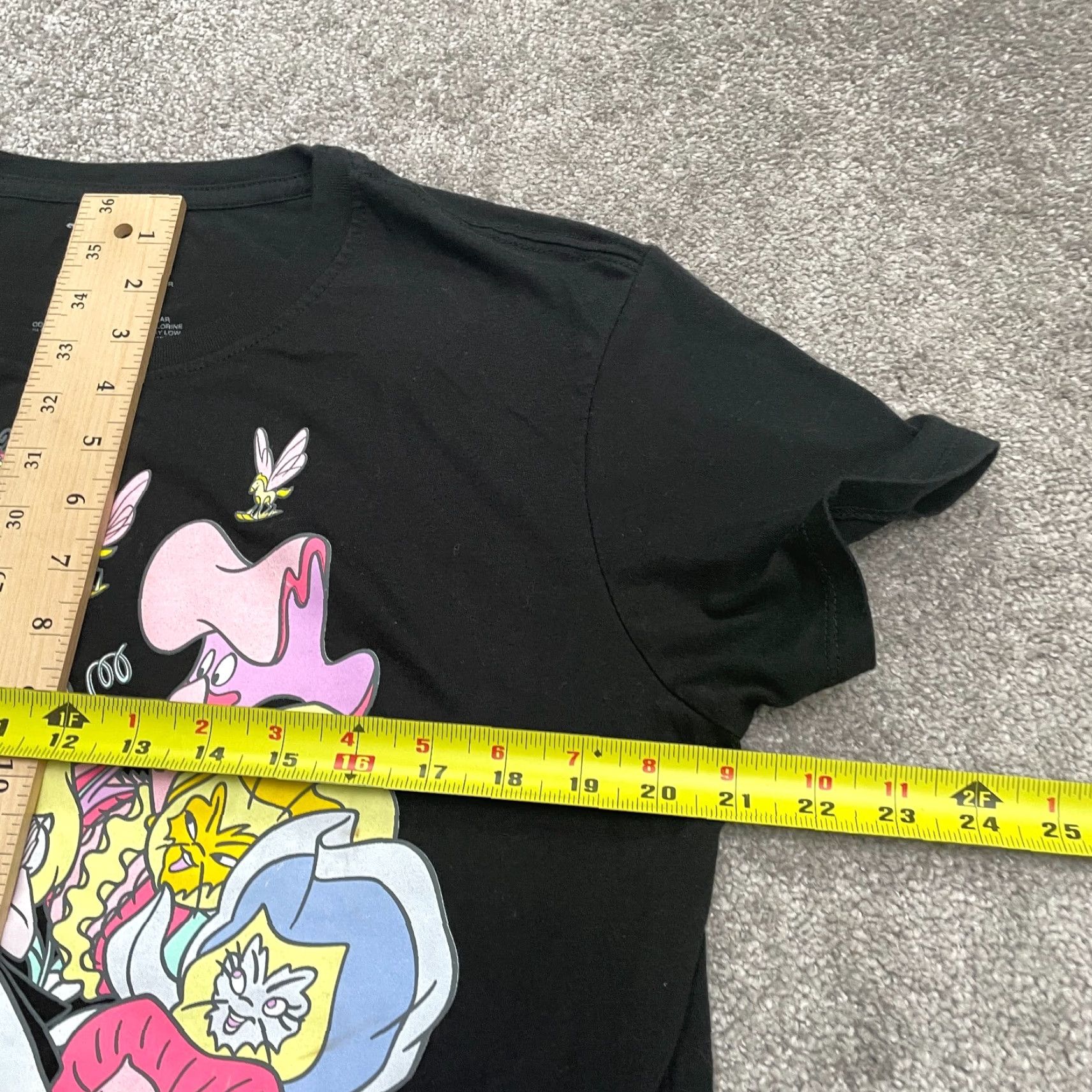 Disney Disney Alice In Wonderland Graphic T-Shirt Womens XL Black Crew Neck Casual Tee Size XL / US 12-14 / IT 48-50 - 7 Thumbnail