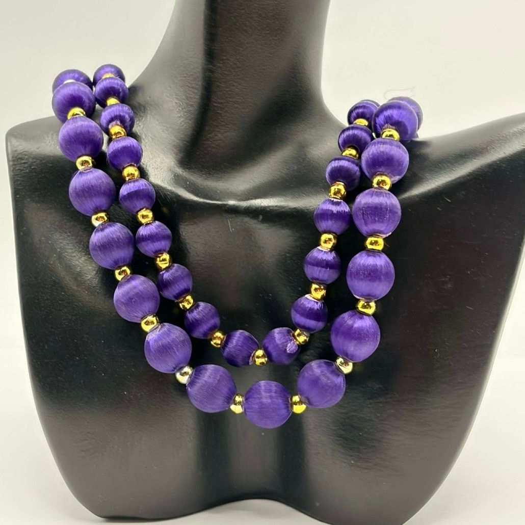 Other Purple Beaded Necklace Bundle Size ONE SIZE - 1 Thumbnail