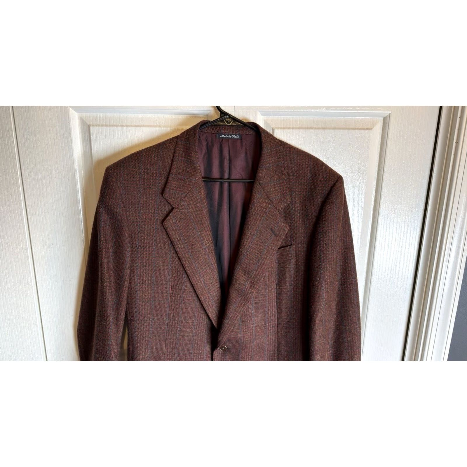 Vintage VINTAGE Wilkes & Bashford Blazer Sport Coat Mens 42R Glen Plaid 100% Wool Size 42R - 3 Thumbnail