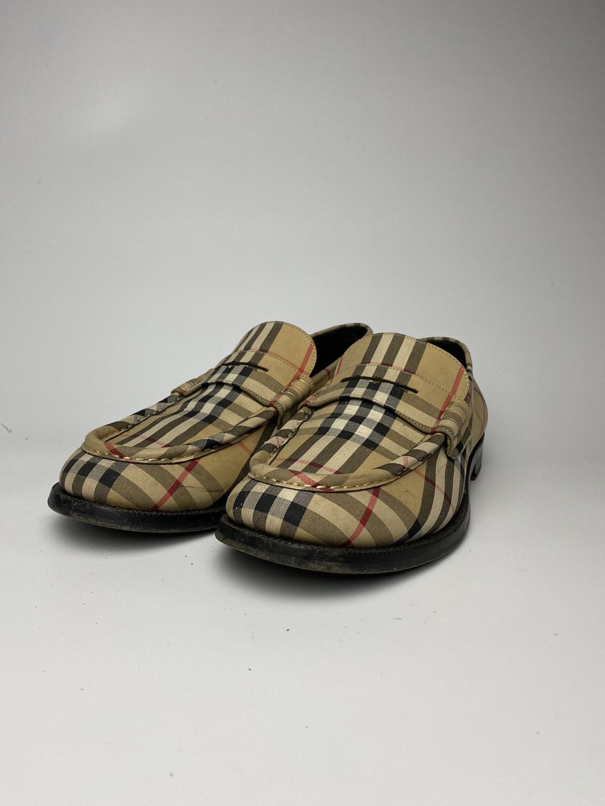 Burberry Burberry Beige Check Bedmont Loafers Size 10us Size US 10 / EU 43 - 4 Thumbnail