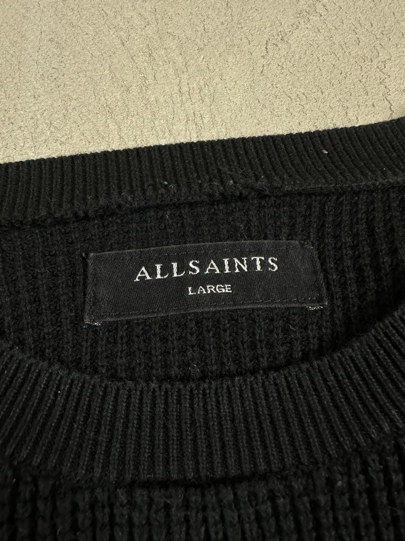 Allsaints Allsaints Cotton Boxy Logo Knit Sweater Size US L / EU 52-54 / 3 - 13 Thumbnail