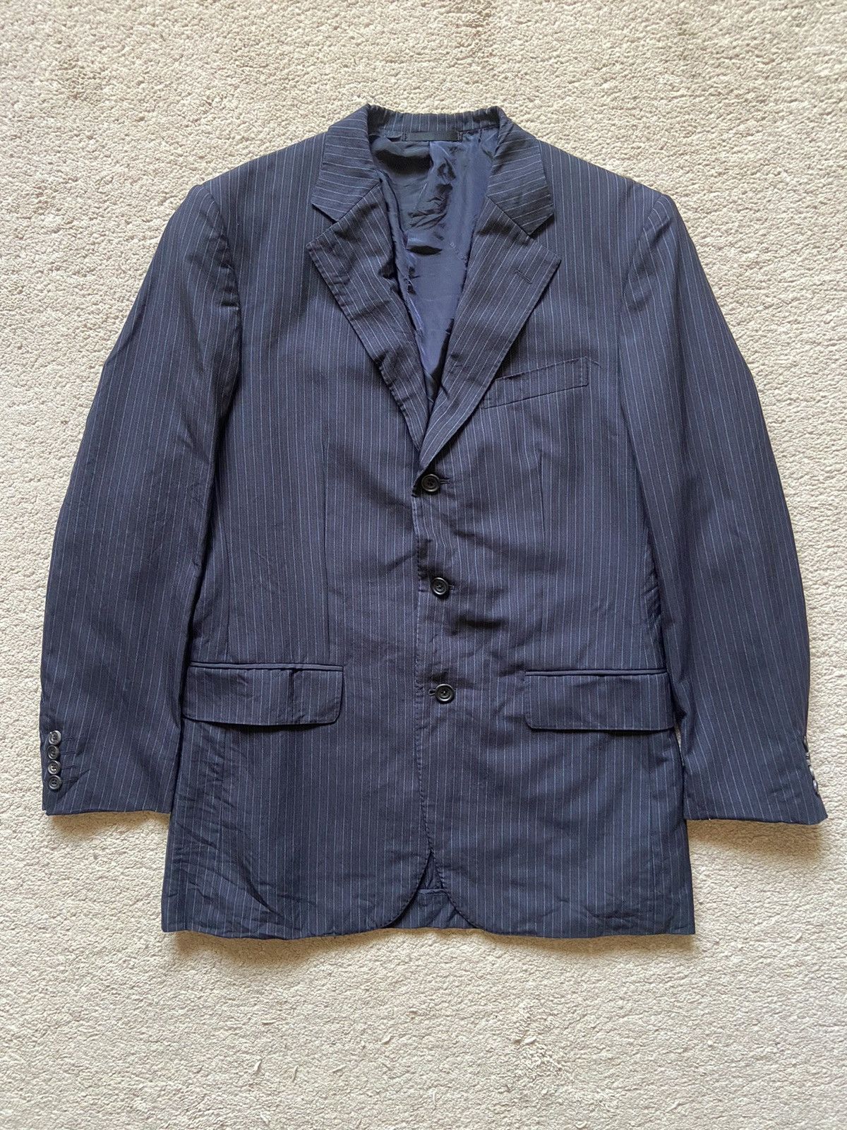 Burberry Vintage Burberry London Stripe 3 Button Blazer Jacket Size 40R - 5 Thumbnail