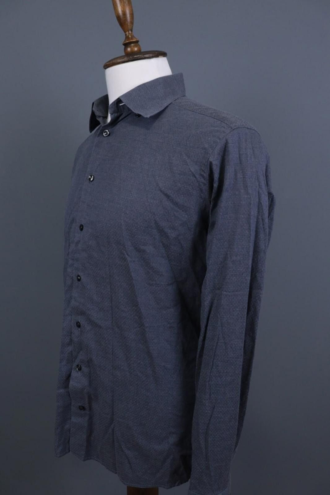 Eton Eton Slim Fit Blue Fine Twill Dress Shirt 42 / 17 / L Size US M / EU 48-50 / 2 - 5 Thumbnail