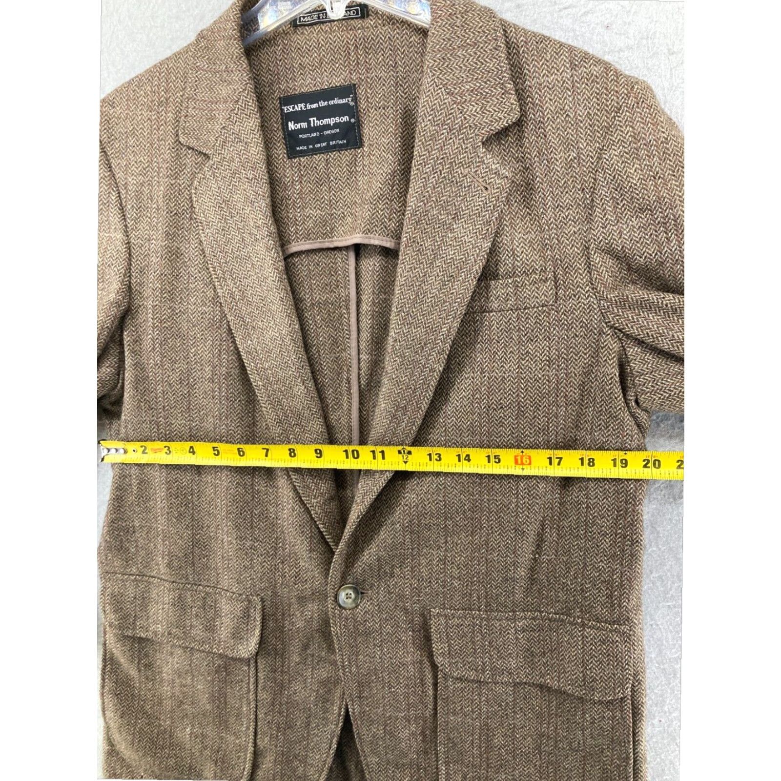 Jim Thompson Vintage Norm Thompson Sports Coat Mens 42R Tweed Size US XS / EU 42 / 0 - 2 Thumbnail