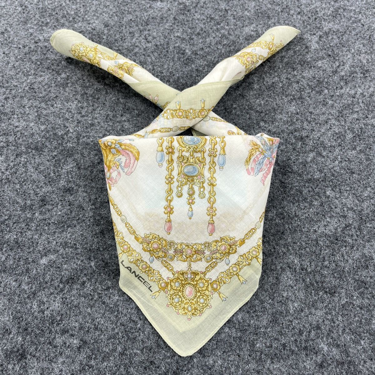 Lancel × Vintage Lancel Handkerchief / Bandana / Neckerchief B534 Size ONE SIZE - 3 Thumbnail