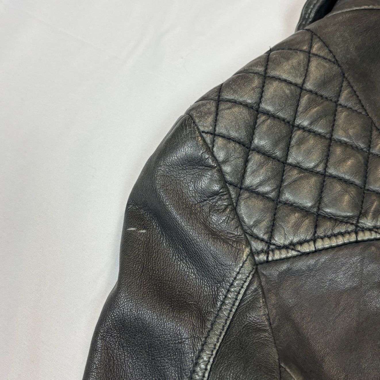 Allsaints Allsaints Cargo Biker Leather Jacket Women's 6 Quilted Size M / US 6-8 / IT 42-44 - 10 Thumbnail