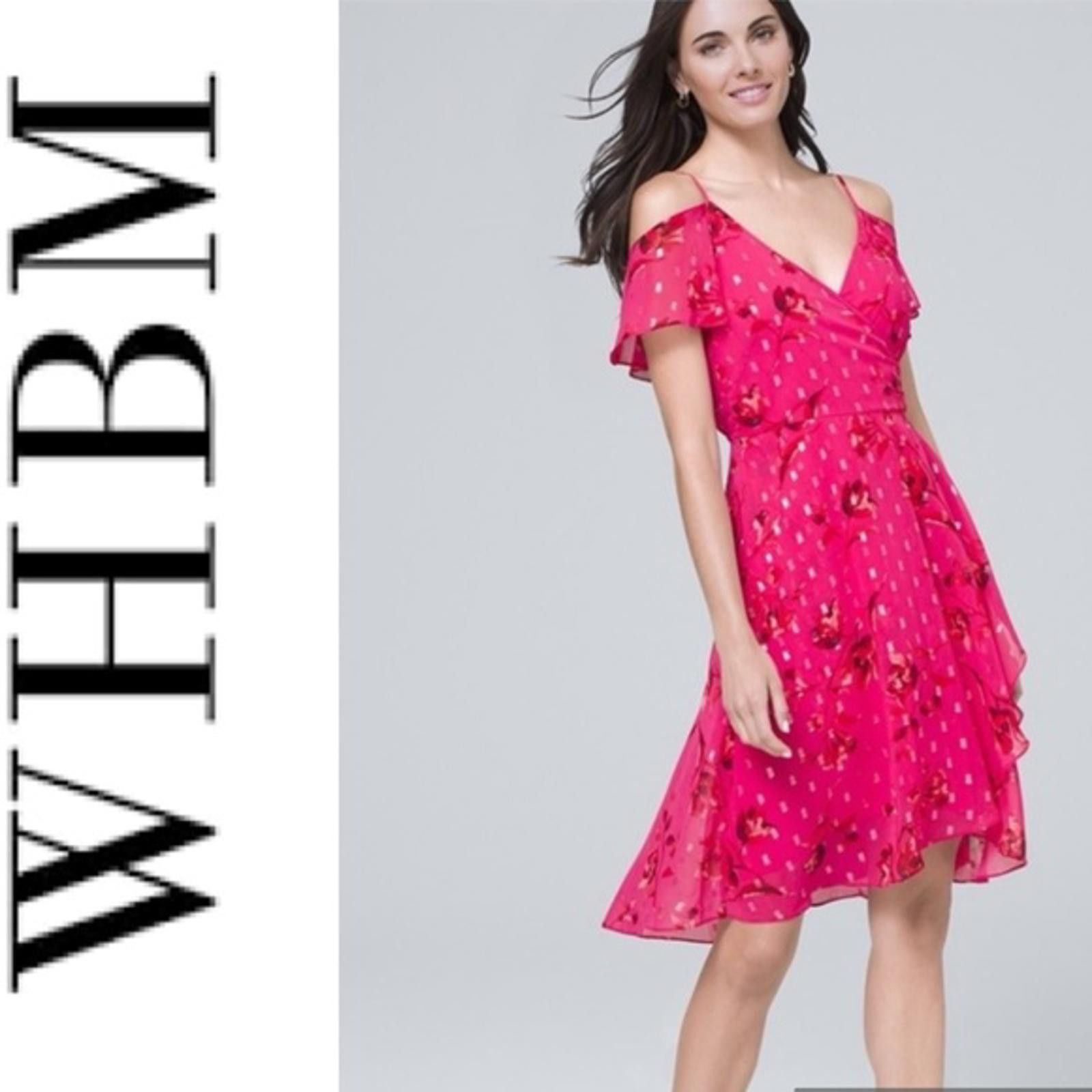 Other White House Black Market Cold-Shoulder Ruffle Dress - NWT Size L / US 10 / IT 46 - 2 Thumbnail
