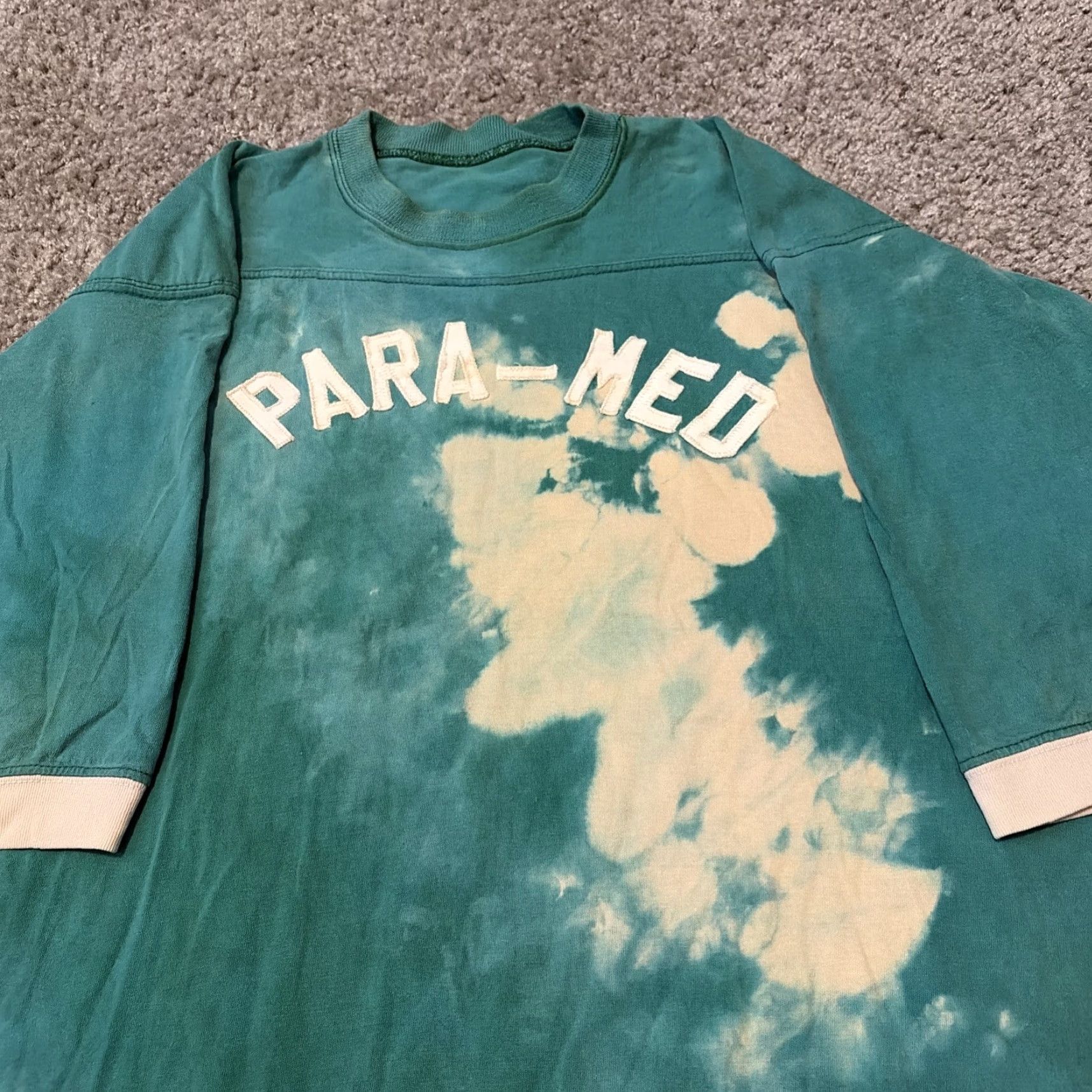 Vintage VTG 60s 70s Green Military Ringer Para-Med Paratrooper Combat Medic Shirt L Mens Size US L / EU 52-54 / 3 - 4 Thumbnail