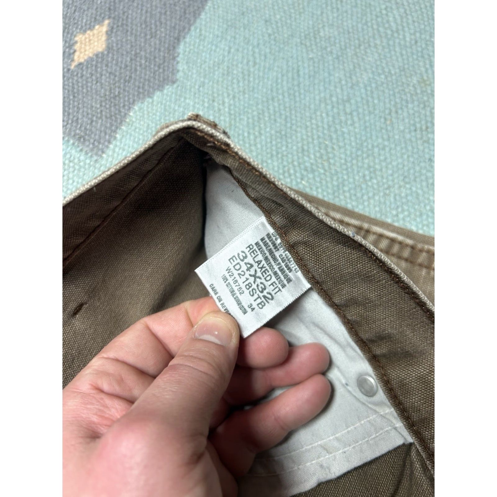 Dickies VINTAGE Dickies Canvas Carpenter Pants Tan Brown Workwear Baggy 34x33 Mens Pants Size US 34 / EU 50 - 8 Thumbnail