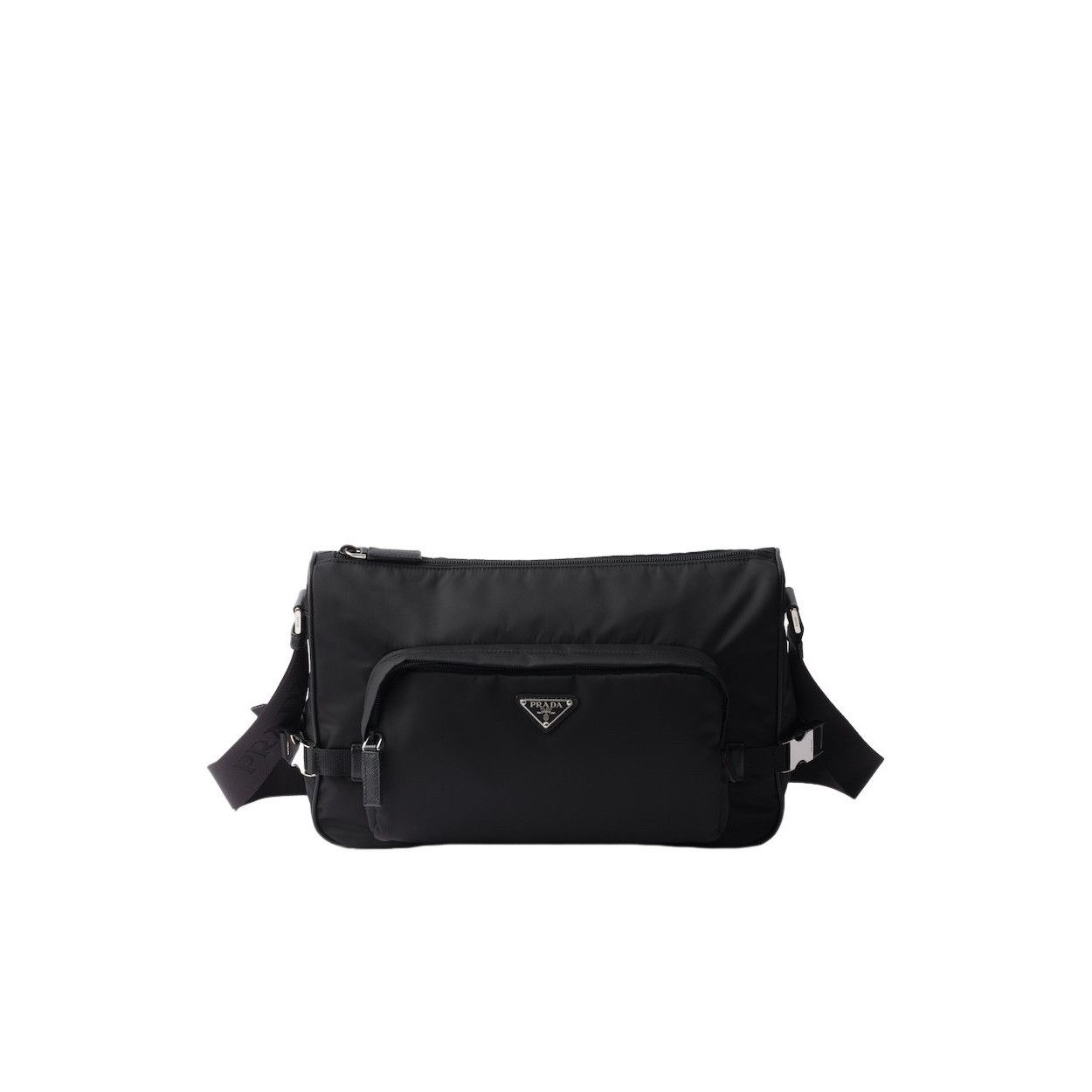 PRADA $2300 Large Re-Nylon and Saffiano leather shoulder bag