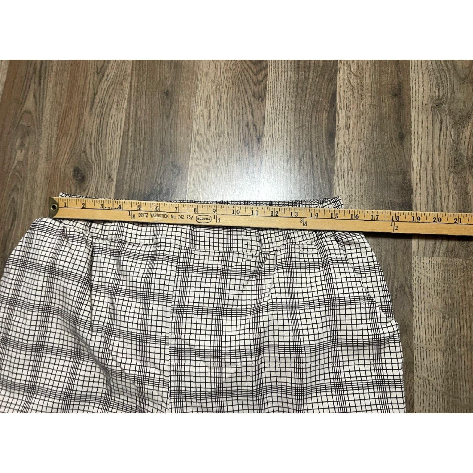 Vintage LulaRoe Pants Women's XL Black Cream Check Pull On Size 40" / US 18 - 7 Thumbnail