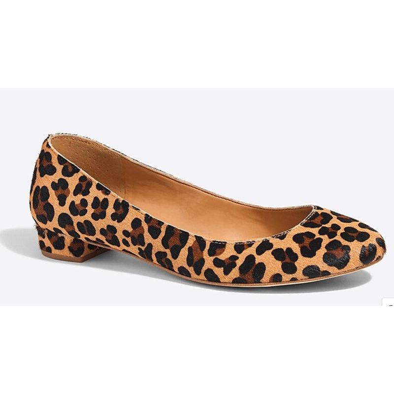 J.Crew J Crew Womens Lily Leopard calf hair Ballet flats Size 7 Size US 7 / IT 37 - 1 Thumbnail