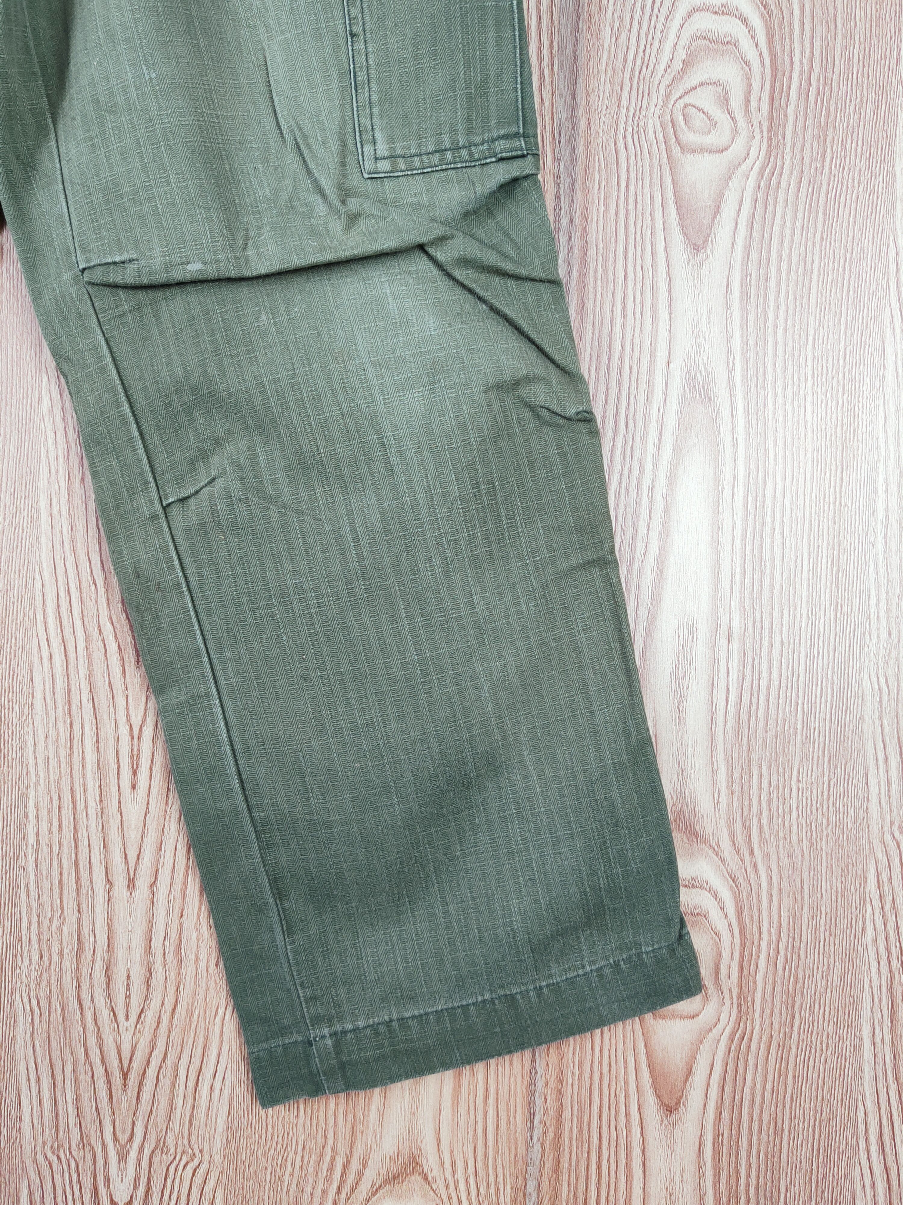 Japanese Brand Tora Green Faded Multipocket Tactical Cargo Pants #W334 Size US 28 / EU 44 - 6 Thumbnail