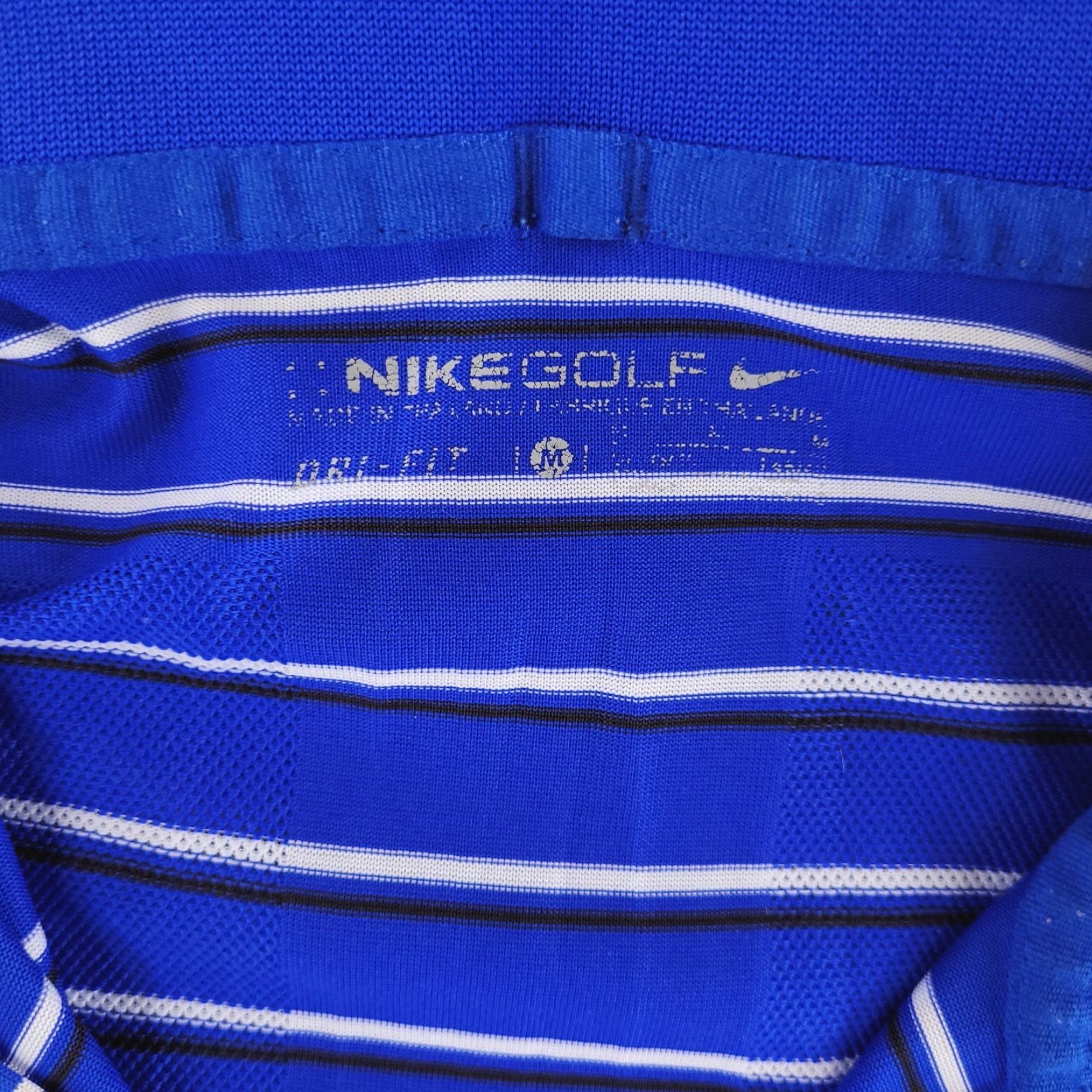 Nike Nike Golf Polo Shirt Mens Medium Blue Stripe Short Sleeve Polyester Polo Shirt Size US M / EU 48-50 / 2 - 4 Thumbnail