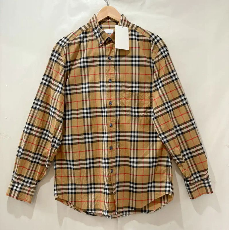 Burberry Burberry Men’s Long Sleeve Checkered Shirt Size US M / EU 48-50 / 2 - 1 Thumbnail