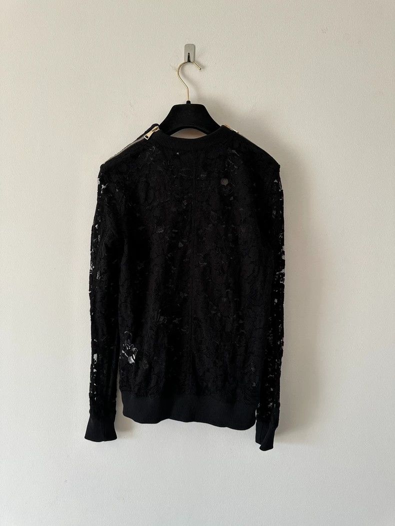Givenchy Givenchy Black Women's Lace Cut-out Knitwear with Shoulder Size XS / US 0-2 / IT 36-38 - 2 Thumbnail