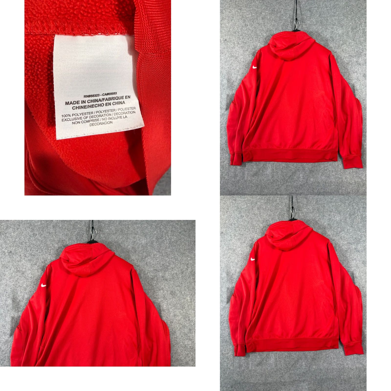 Nike Nike Elite Basketball Hoodie Mens L Red Therma Fit Drawstring Pullover Size US L / EU 52-54 / 3 - 8 Thumbnail
