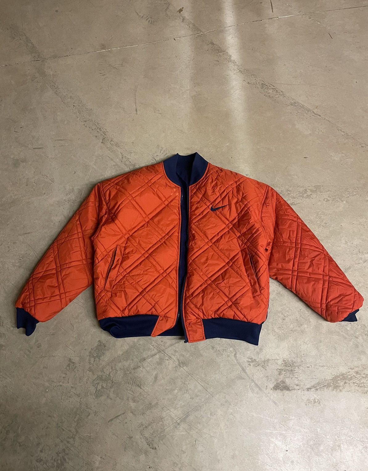 Nike Vintage 90’s NIKE REVERSIBLE Bomber Jacket Size US L / EU 52-54 / 3 - 8 Thumbnail