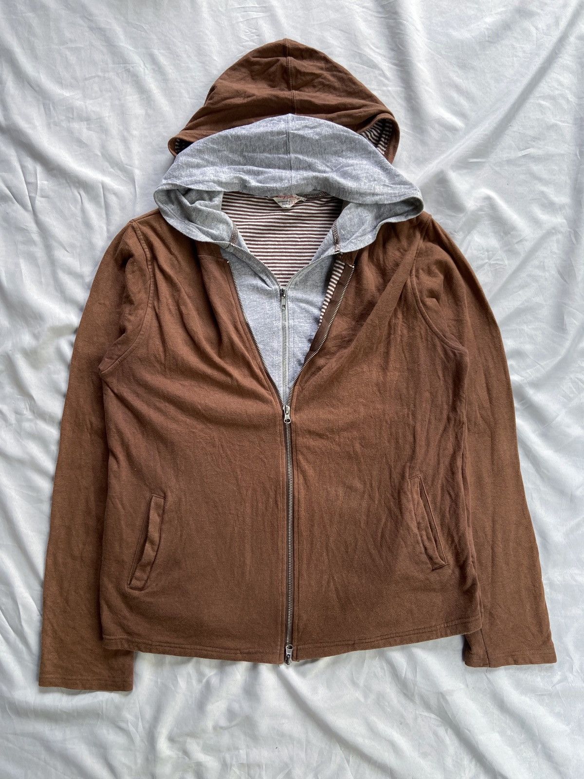 Japanese Brand JAPANESE DOUBLE LAYER ZIP HOODIE yohji yamamoto style Size US L / EU 52-54 / 3 - 2 Thumbnail