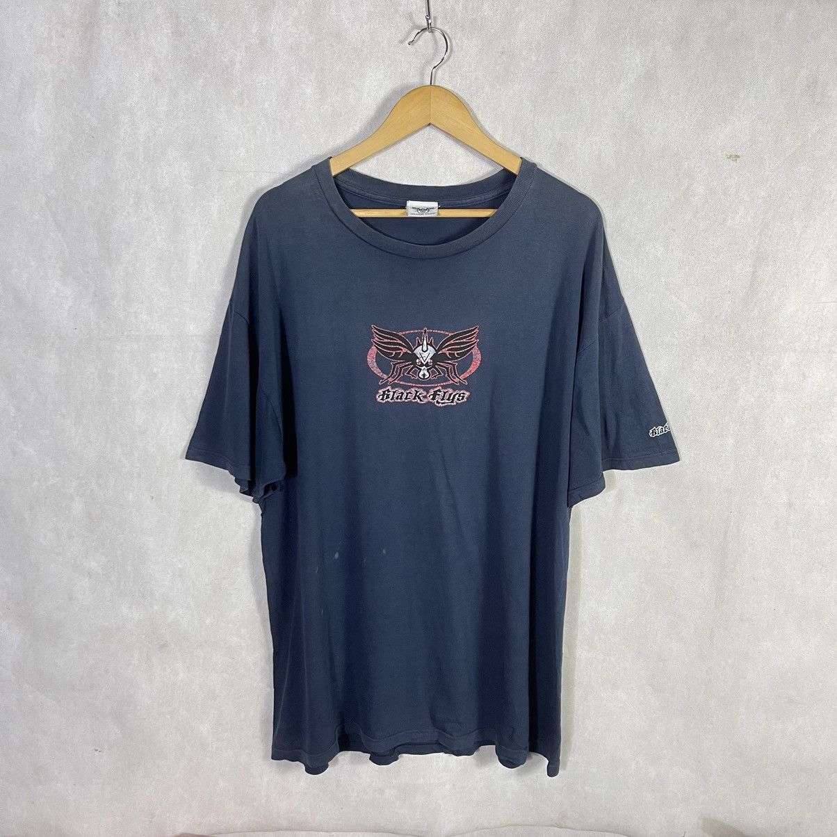 Blind Skateboards × Santa Cruz Skateboards × Vintage Vintage Y2k Black Flys Skateboard Distressed Tshirt Size US XL / EU 56 / 4 - 2 Thumbnail