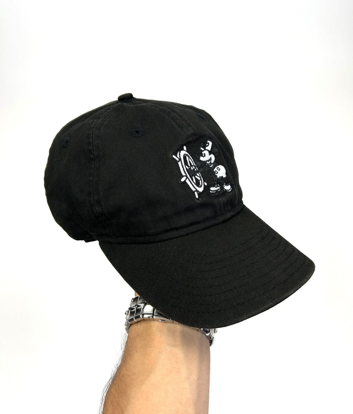Disney rare Mickey Mouse Vintage New Era x Disney Cap Black Hat Y2K Size ONE SIZE - 2 Thumbnail