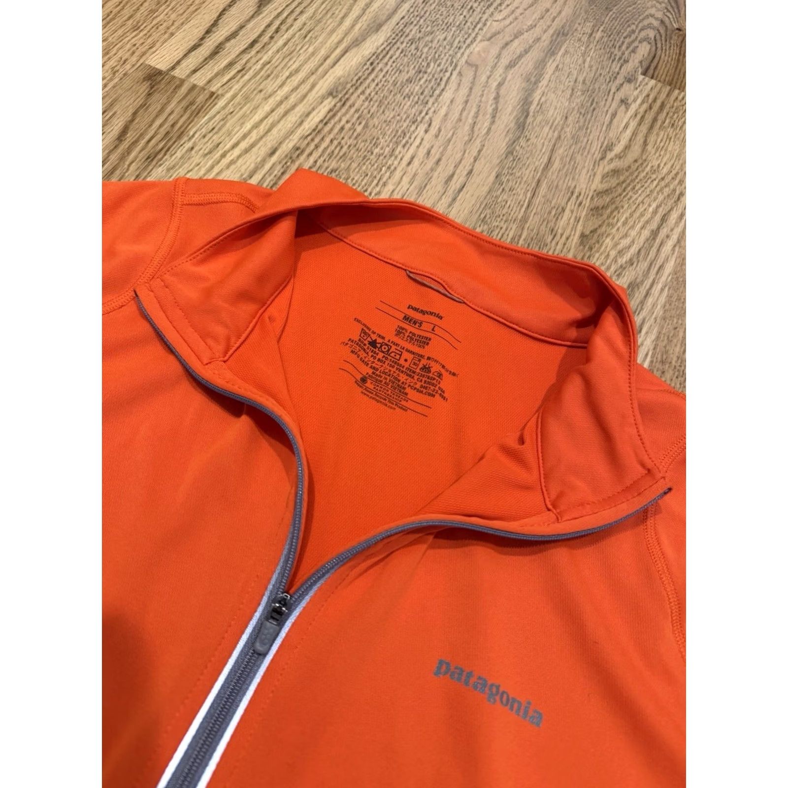 Patagonia Patagonia Shirt Large Orange 1/4 Zip Short Sleeve Pullover Outdoor Polyester Men's Size US L / EU 52-54 / 3 - 3 Thumbnail