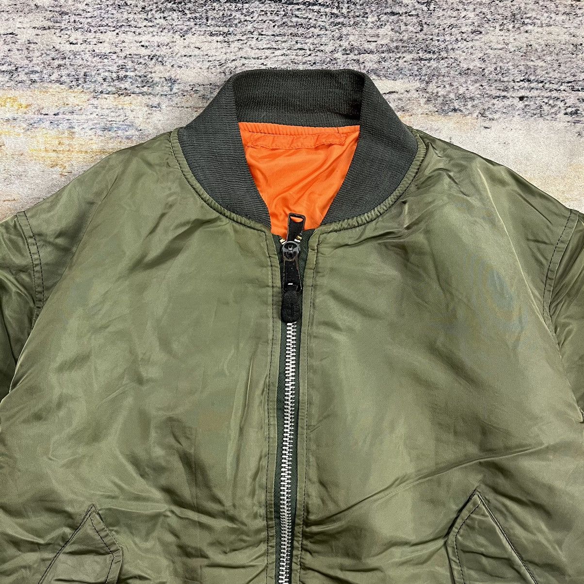 Alpha Industries × Vintage Vintage Alpha Industries Big logo Ma-1 bomber jacket Size US L / EU 52-54 / 3 - 6 Thumbnail