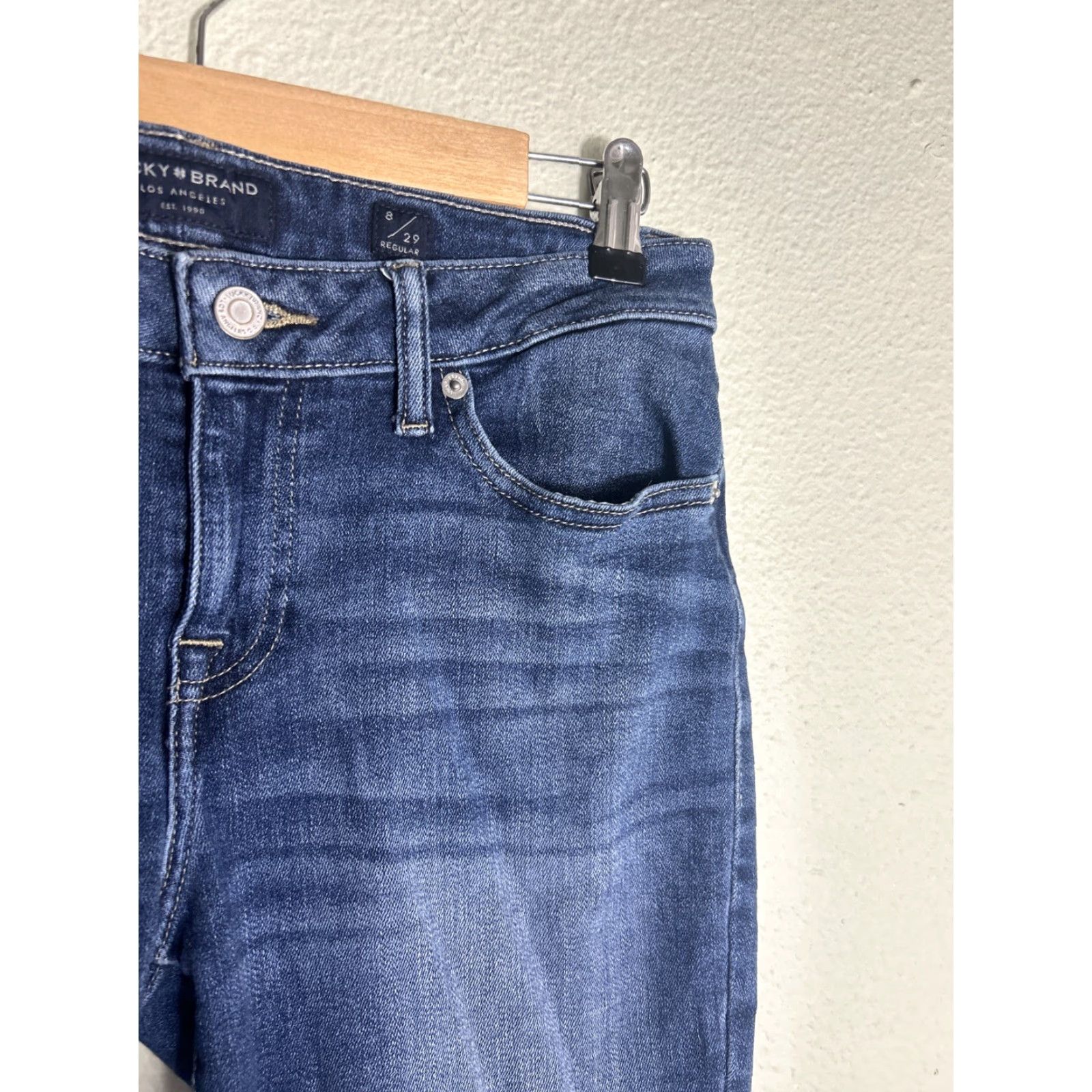 Lucky Brand Lucky Brand Womens Jeans 8/29 Dark Wash Low Rise Skinny Lolita 29x28 8 Blue Size 30" / US 8 / IT 44 - 5 Thumbnail