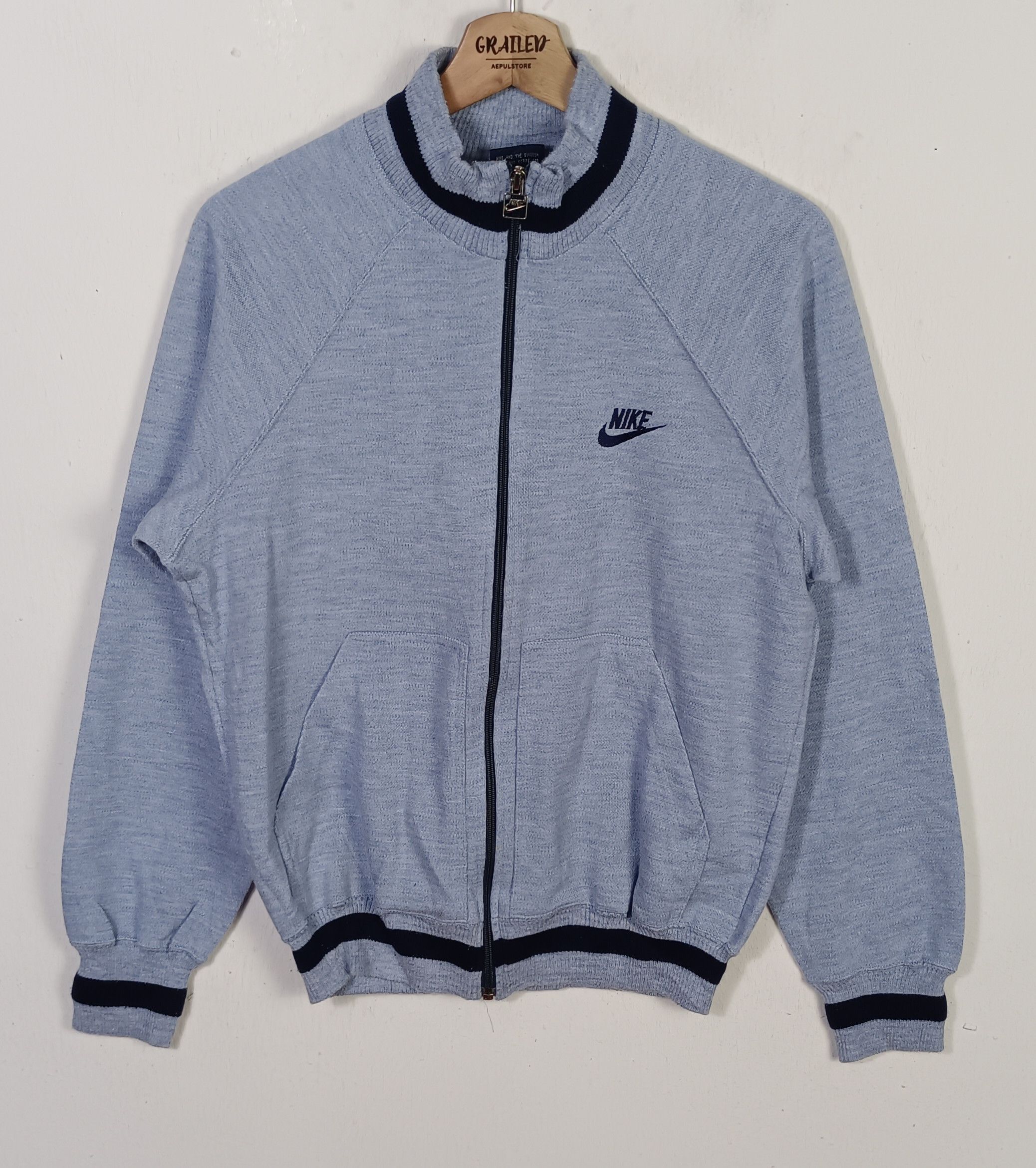 Nike Vintage 80an🔥 Nike Tracktop Swoosh Embroidered Logo Jacket Size US M / EU 48-50 / 2 - 1 Thumbnail