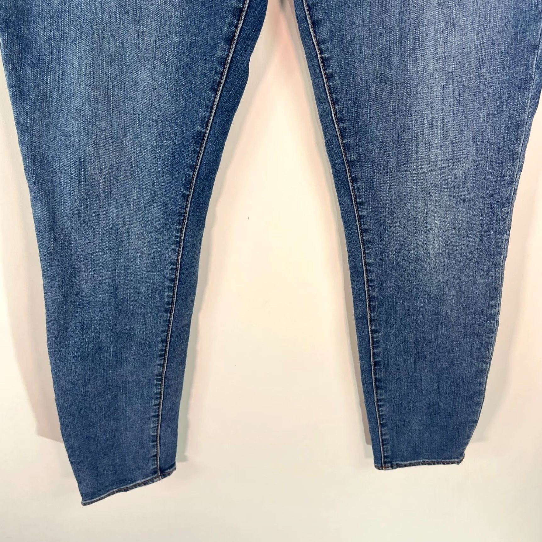 Vintage Articles Of Society Women's Distressed Skinny Jeans Size 30 Blue Stone Wash 28" Inseam Regular Fit Size 30" / US 8 / IT 44 - 4 Thumbnail