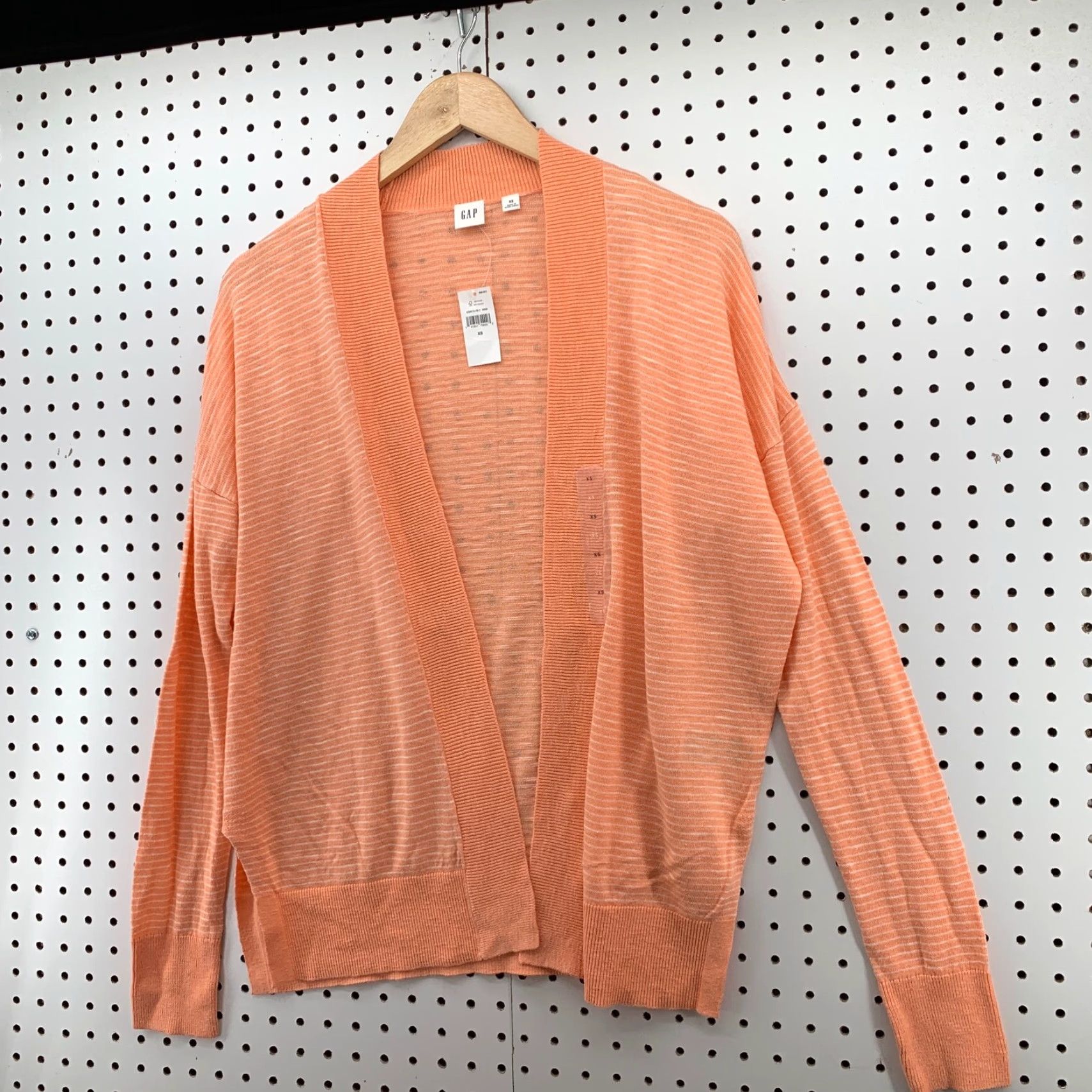 Gap Gap Open Cardigan Sweater Pink Knit Long Sleeve Light Weight XS Womens Regular Cotton Blend All Seasons Size XS / US 0-2 / IT 36-38 - 2 Thumbnail