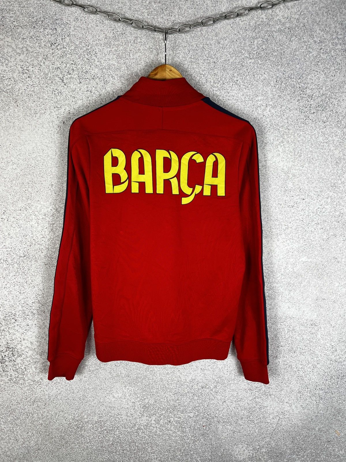 Nike Vintage Nike Barcelona Football Track Jacket Small Swoosh Size US S / EU 44-46 / 1 - 2 Thumbnail