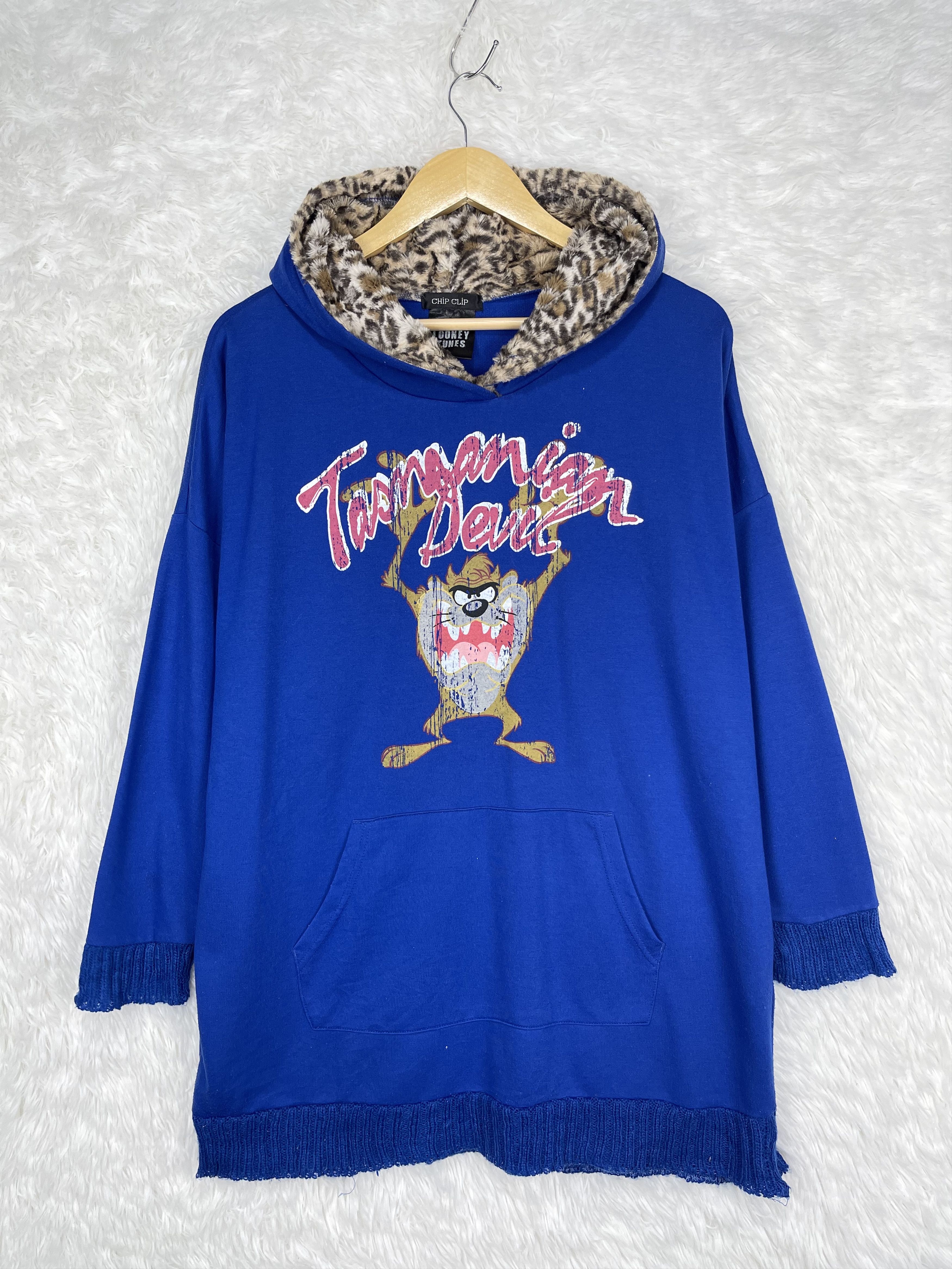Japanese Brand Vintage LooneyTunes Tasmanian Devil Hooded Sweatshirt AS0023 Size M / US 6-8 / IT 42-44 - 1 Thumbnail